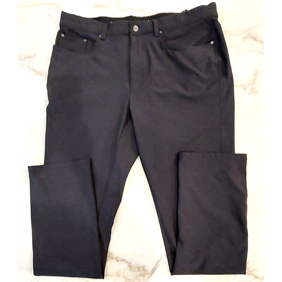 Greg Norman Pants Men's Size 34X32 Black Jordan Trouser Mid Rise Golf Shark - Picture 3 of 12